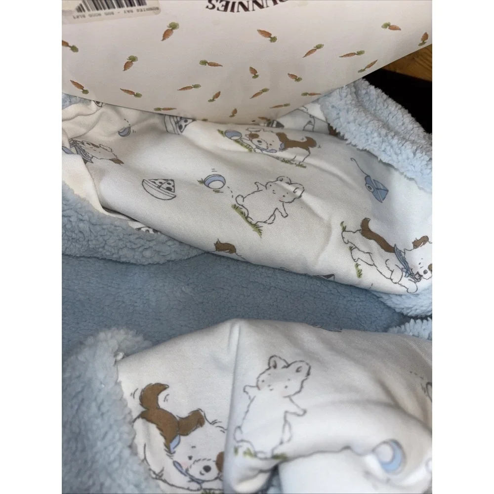 Bunnies By The Bay Blossom Hooded Fur Blanket w/Satin Lined Bunny Ears Retired‎